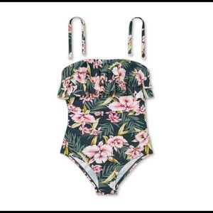 Kona Sol Bandeau Flounce High Coverage